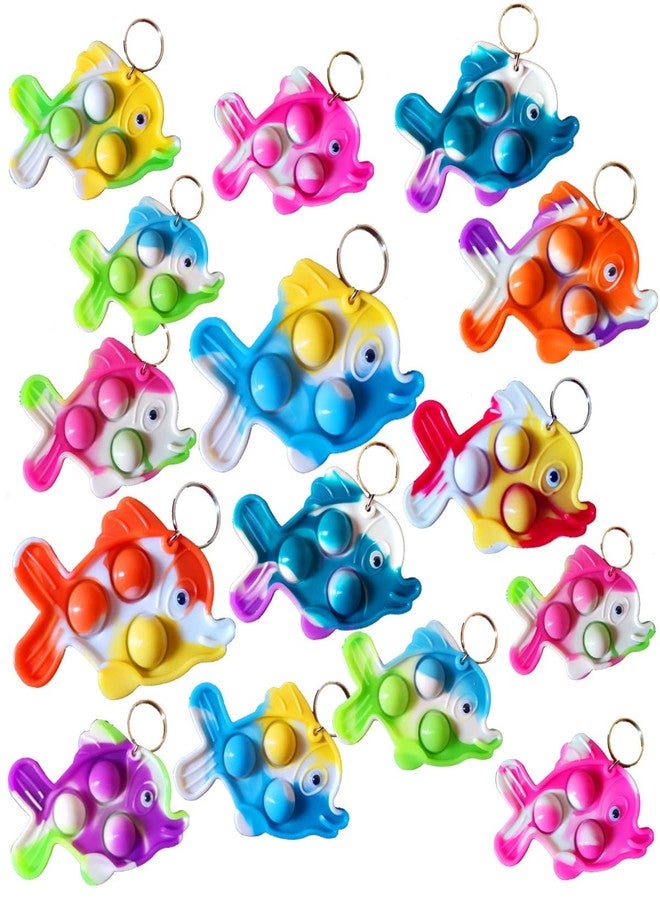 PSDFH 30 Packs Funny Summer Present Unique Mini Fish Assorted fidgets Bubble Toys for Kids Children Classroom Students Gifts from Teacher,Birthday Party Favors - Image 1
